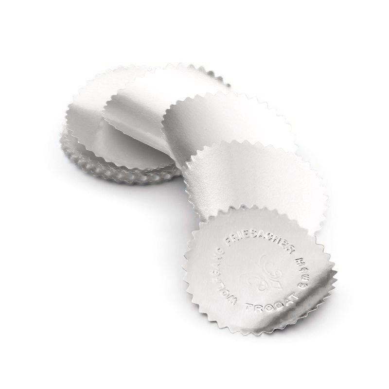 25 Siegeletiketten, Ø 55mm, silber