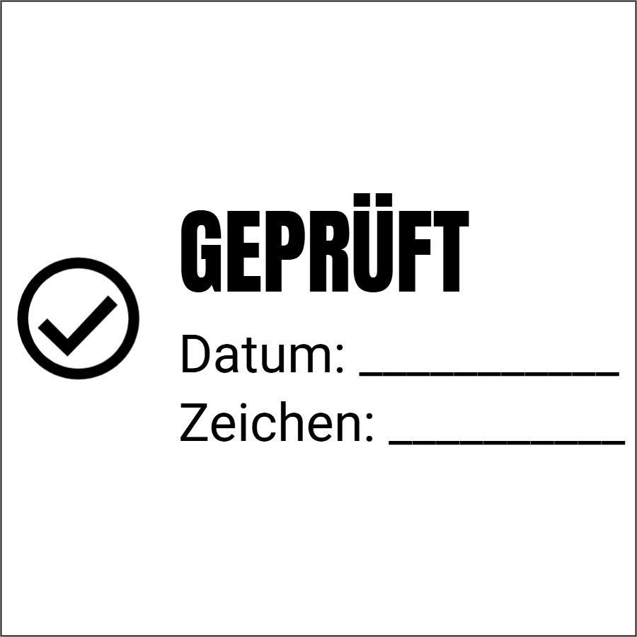 Vorschau der Vorlage 30x30 Geprüft