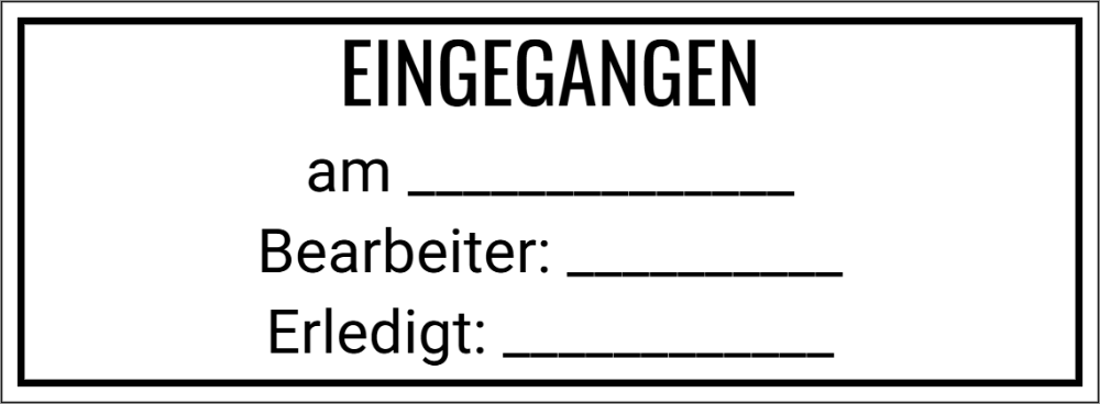 Vorschau der Vorlage 38x14 Eingangsstempel