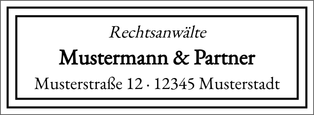 Vorschau der Vorlage 38x14 Kanzlei
