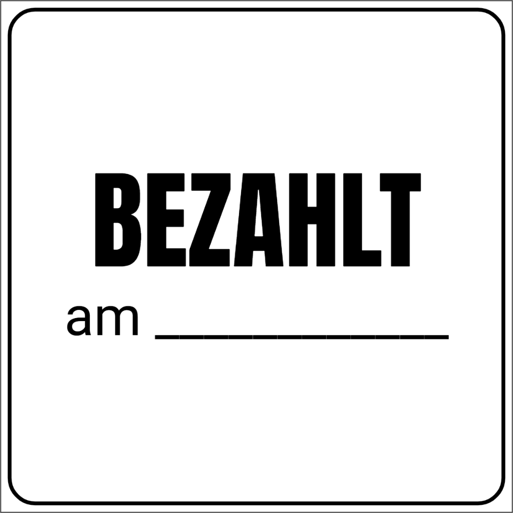 Vorschau der Vorlage 40x40 Bezahlt