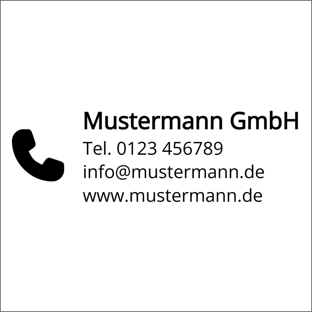 Vorschau der Vorlage 40x40 Kontakt