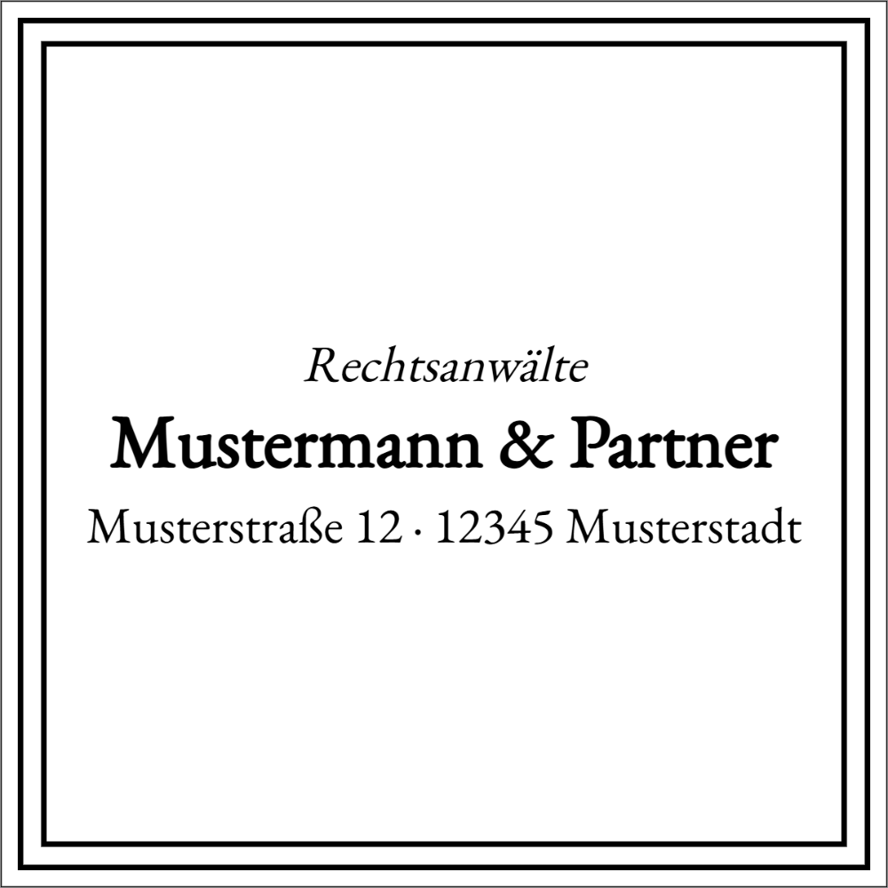 Vorschau der Vorlage 40x40 Kanzlei