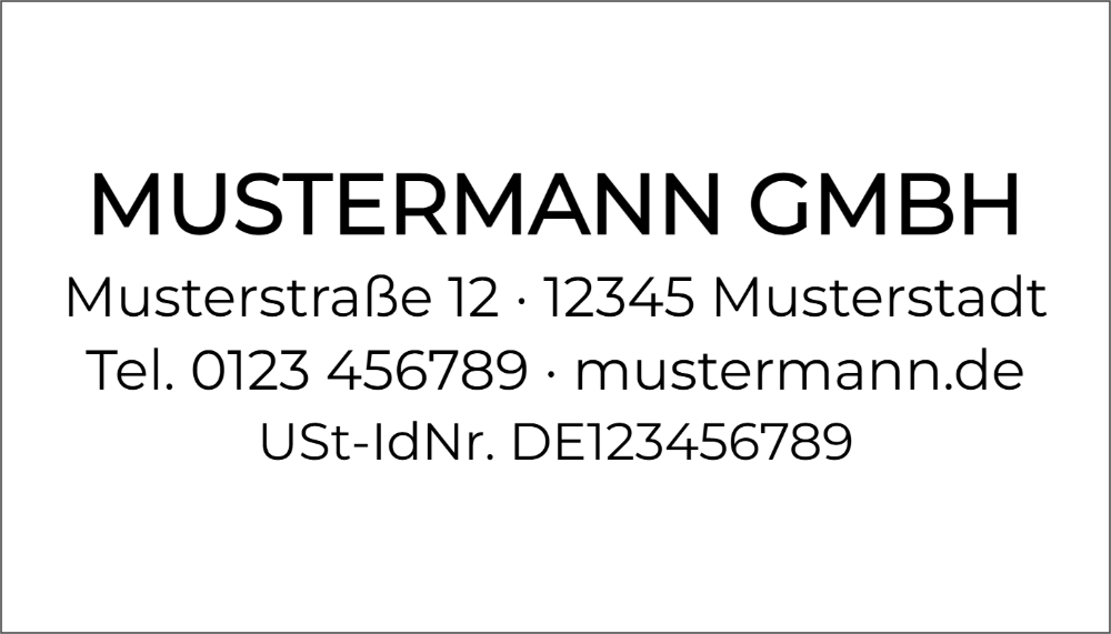 Vorschau der Vorlage 49x28 Firma modern