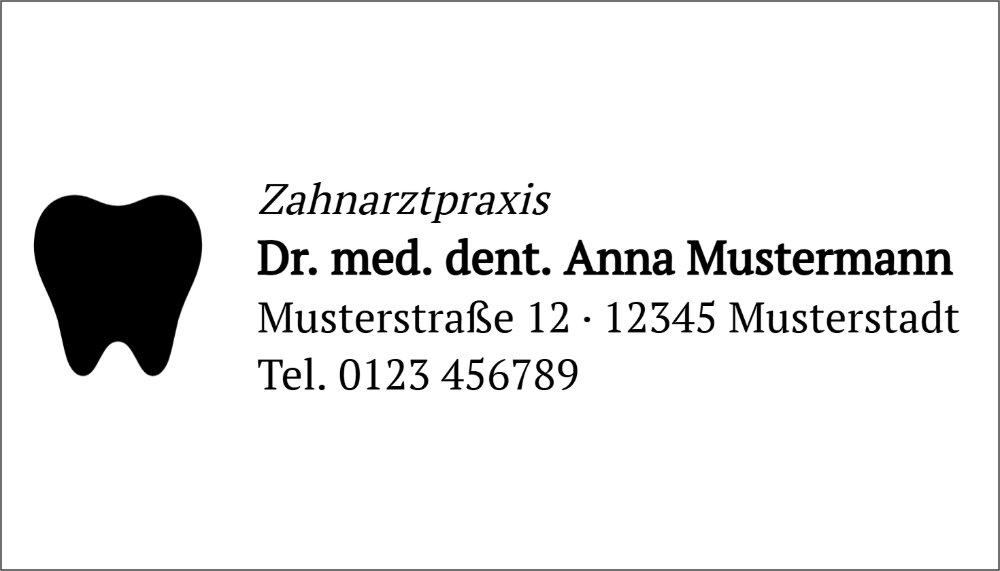 Vorschau der Vorlage 49x28 Zahnarztpraxis