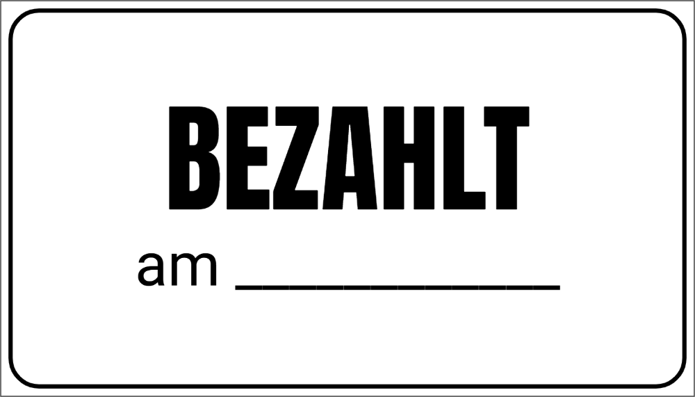 Vorschau der Vorlage 49x28 Bezahlt
