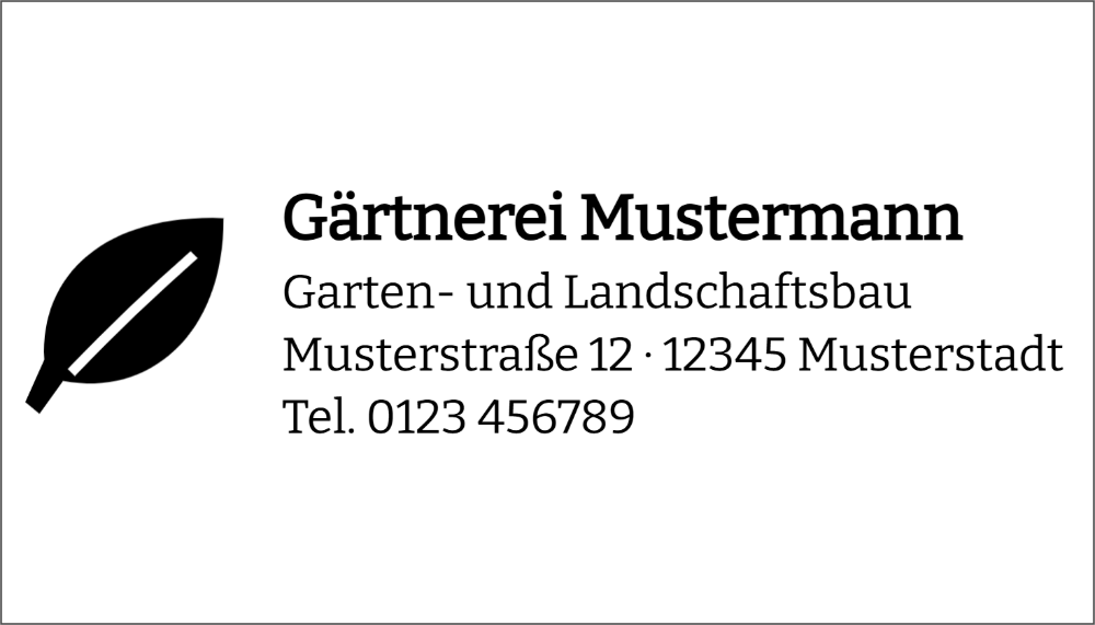 Vorschau der Vorlage 49x28 Gärtnerei