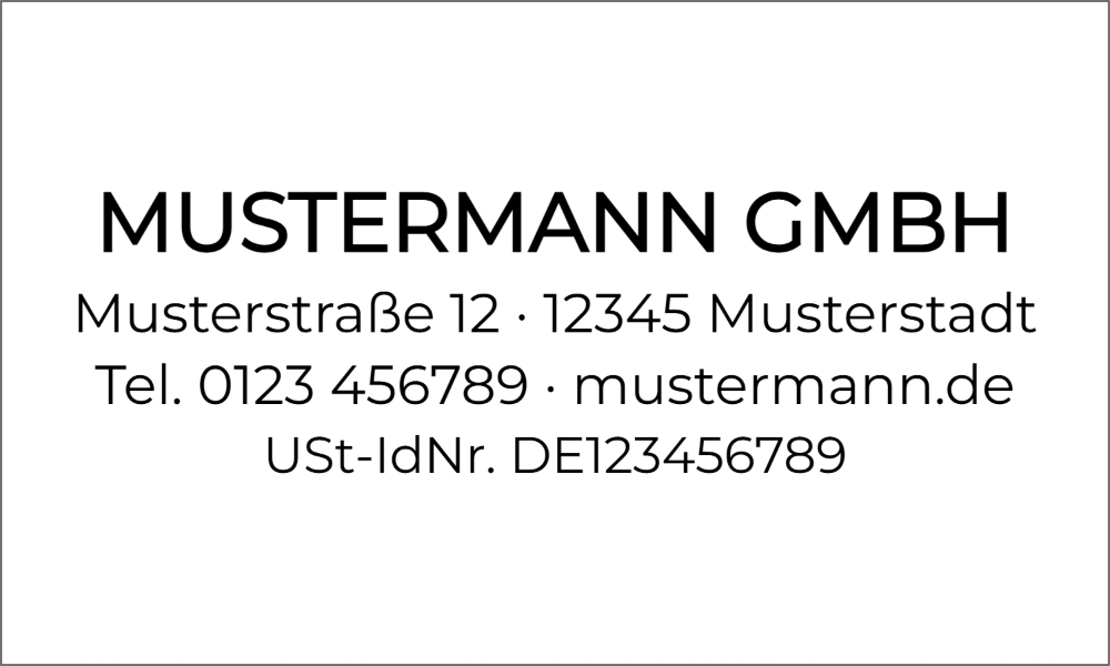 Vorschau der Vorlage 50x30 Firma modern