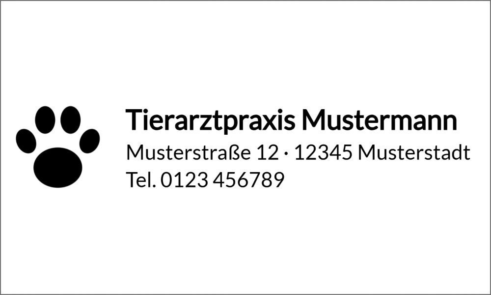 Vorschau der Vorlage 50x30 Tierarztpraxis