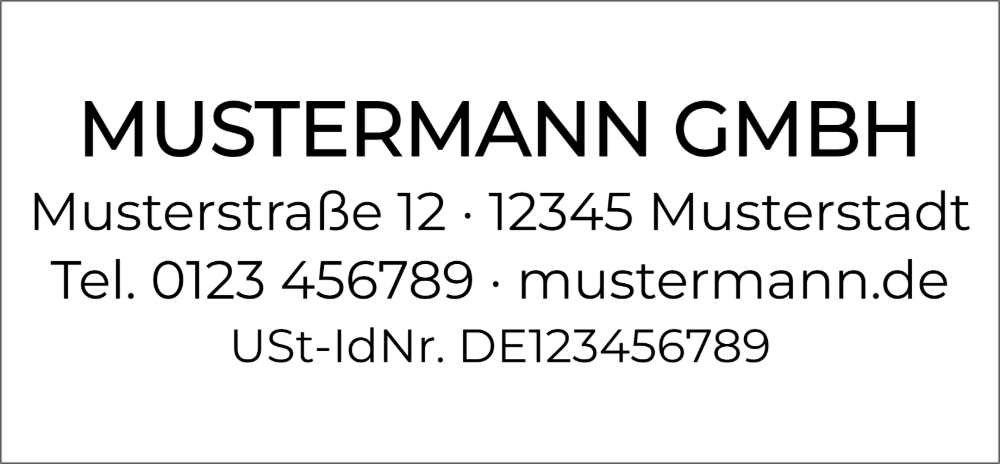Vorschau der Vorlage 56x26 Firma modern