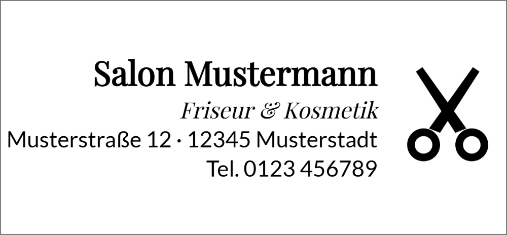 Vorschau der Vorlage 56x26 Friseursalon