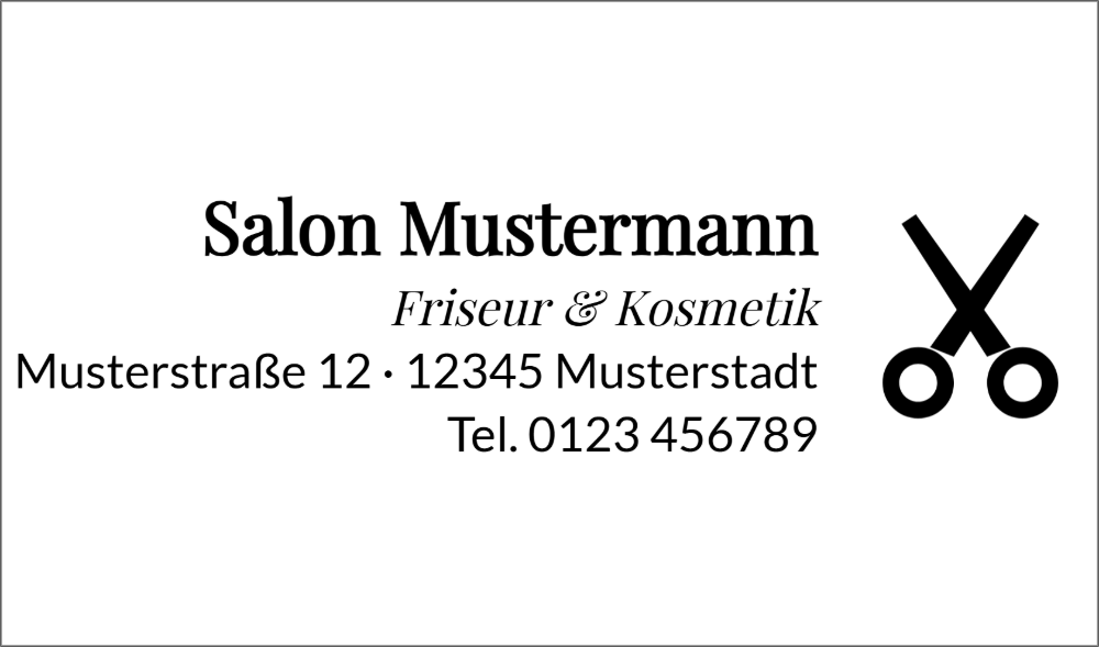Vorschau der Vorlage 56x33 Friseursalon