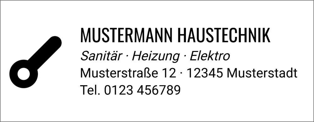 Vorschau der Vorlage 59x23 Handwerker
