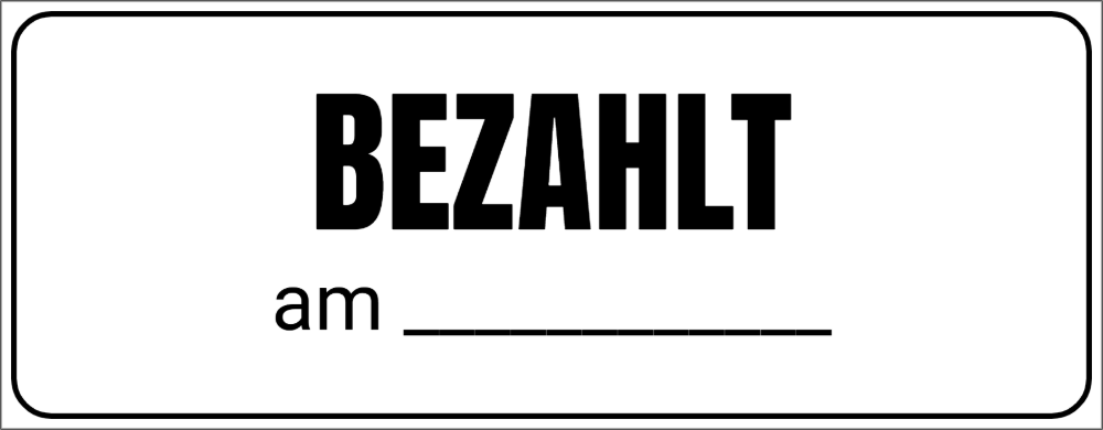 Vorschau der Vorlage 59x23 Bezahlt
