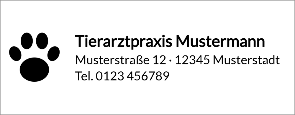 Vorschau der Vorlage 59x23 Tierarztpraxis