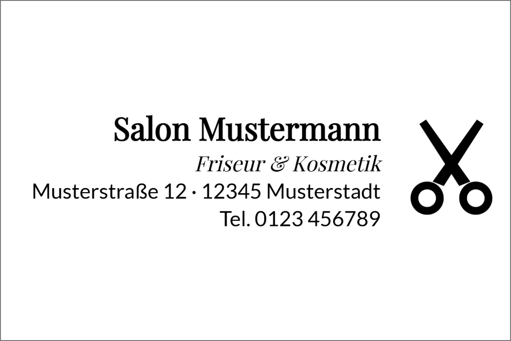 Vorschau der Vorlage 60x40 Friseursalon