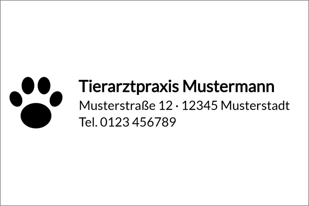 Vorschau der Vorlage 60x40 Tierarztpraxis