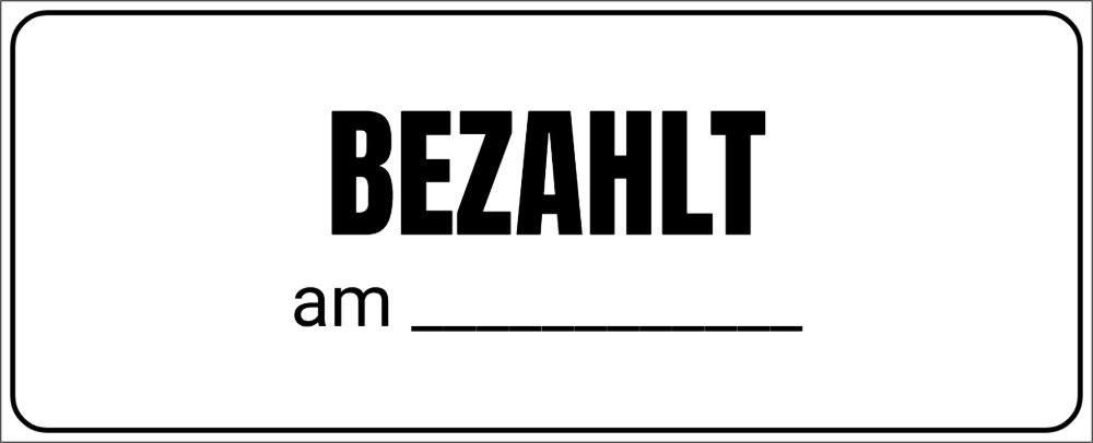 Vorschau der Vorlage 64x26 Bezahlt