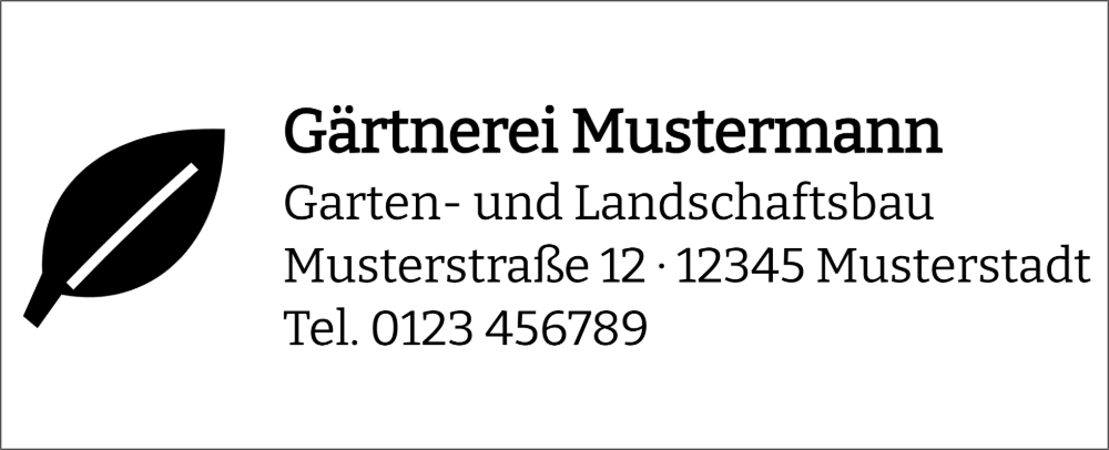 Vorschau der Vorlage 64x26 Gärtnerei