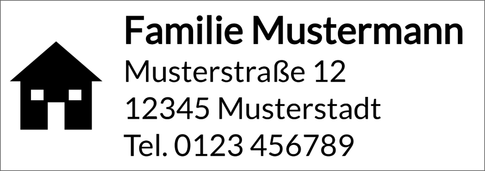 Vorschau der Vorlage 68x24 Adresse mit Haus