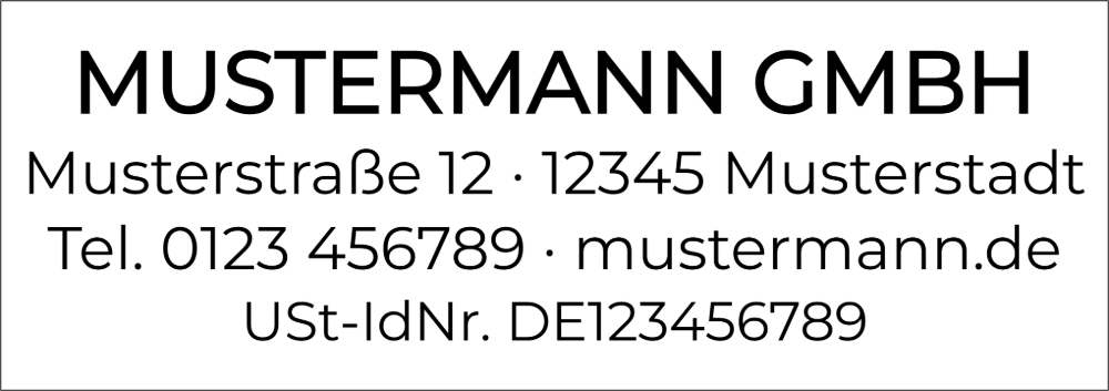 Vorschau der Vorlage 68x24 Firma modern