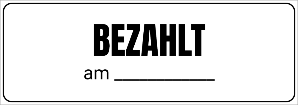 Vorschau der Vorlage 68x24 Bezahlt