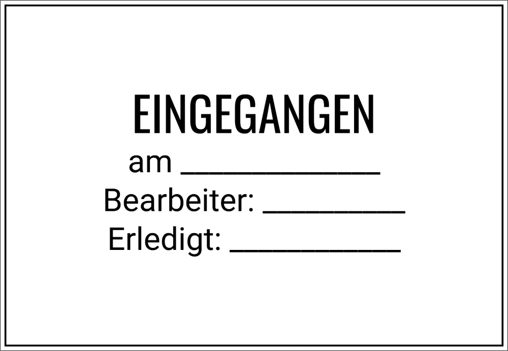 Vorschau der Vorlage 68x47 Eingangsstempel