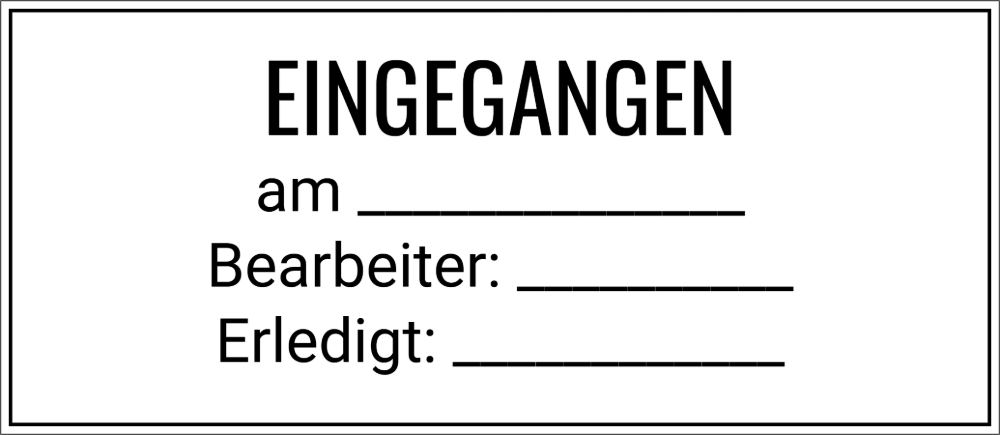 Vorschau der Vorlage 69x30 Eingangsstempel