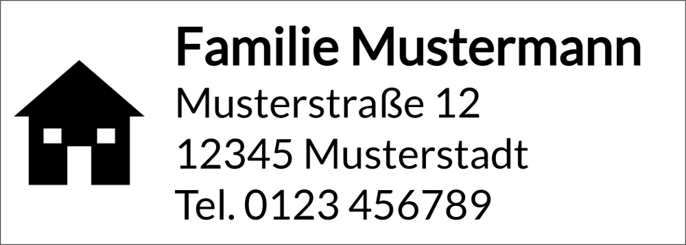 Vorschau der Vorlage 70x25 Adresse mit Haus