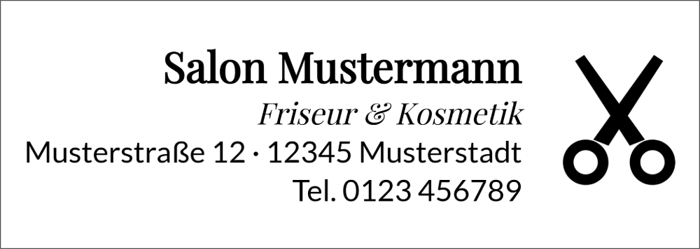 Vorschau der Vorlage 70x25 Friseursalon