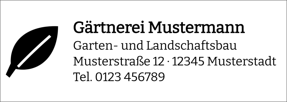 Vorschau der Vorlage 70x25 Gärtnerei
