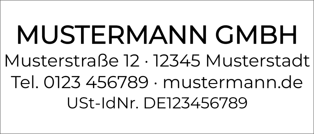 Vorschau der Vorlage 70x30 Firma modern
