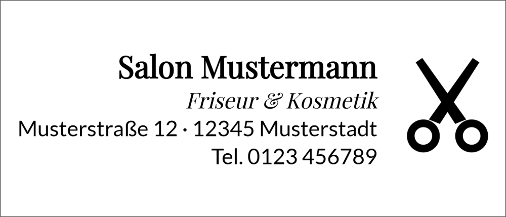 Vorschau der Vorlage 70x30 Friseursalon