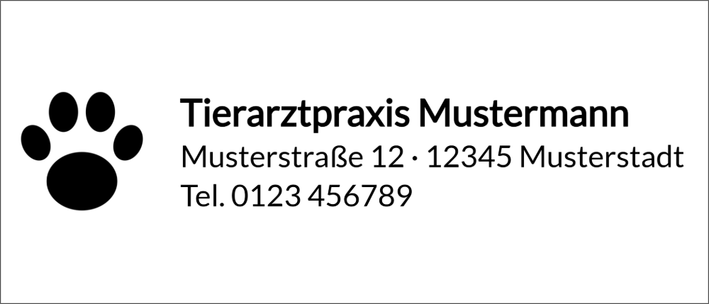 Vorschau der Vorlage 70x30 Tierarztpraxis