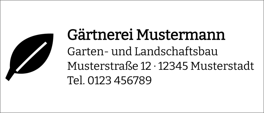 Vorschau der Vorlage 70x30 Gärtnerei