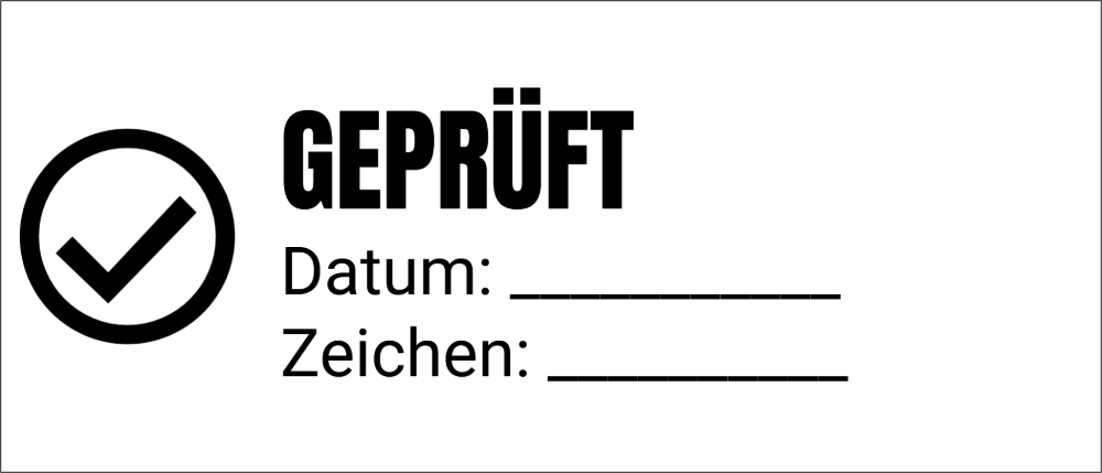 Vorschau der Vorlage 70x30 Geprüft