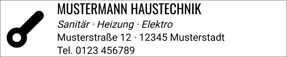 Vorschau der Vorlage 75x15 Handwerker