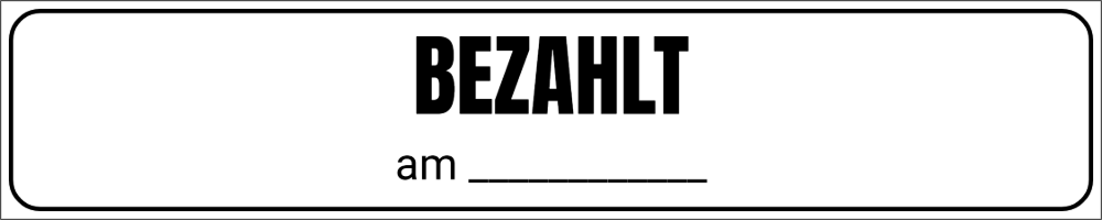 Vorschau der Vorlage 75x15 Bezahlt