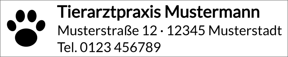 Vorschau der Vorlage 75x15 Tierarztpraxis