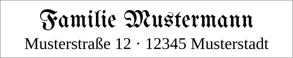 Vorschau der Vorlage 75x15 Fraktur