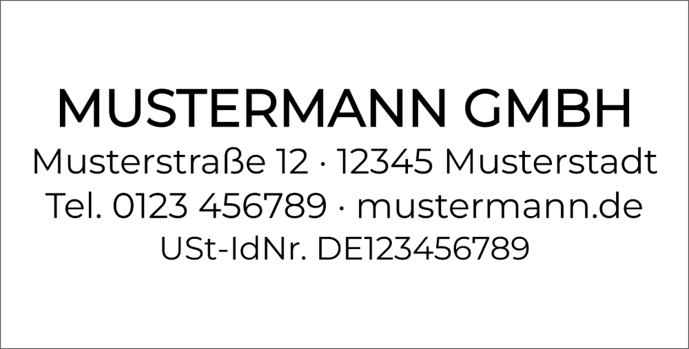 Vorschau der Vorlage 75x38 Firma modern