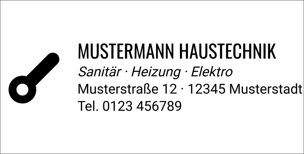 Vorschau der Vorlage 75x38 Handwerker