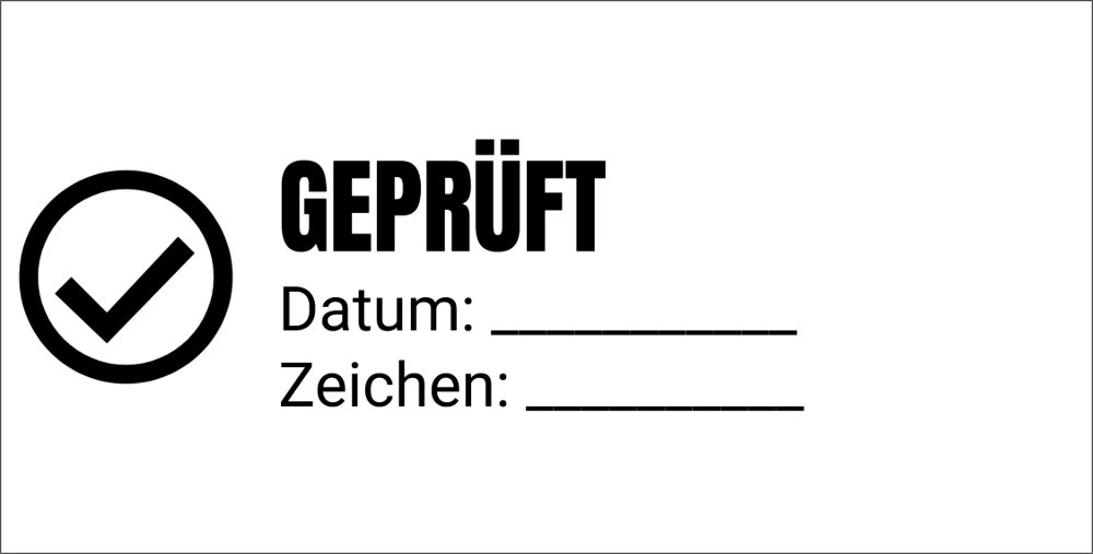 Vorschau der Vorlage 75x38 Geprüft