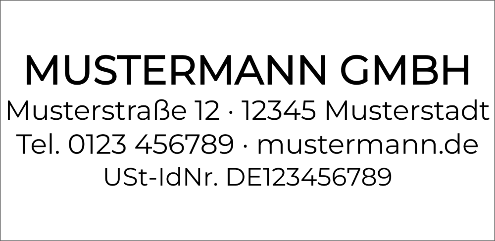 Vorschau der Vorlage 76x37 Firma modern
