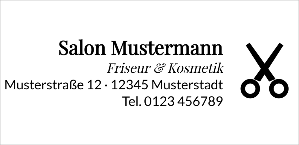 Vorschau der Vorlage 76x37 Friseursalon