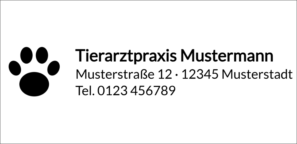Vorschau der Vorlage 76x37 Tierarztpraxis