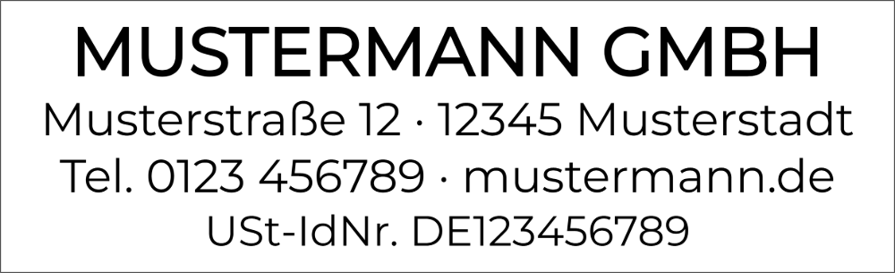 Vorschau der Vorlage 82x25 Firma modern