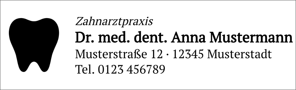 Vorschau der Vorlage 82x25 Zahnarztpraxis