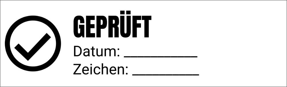 Vorschau der Vorlage 82x25 Geprüft