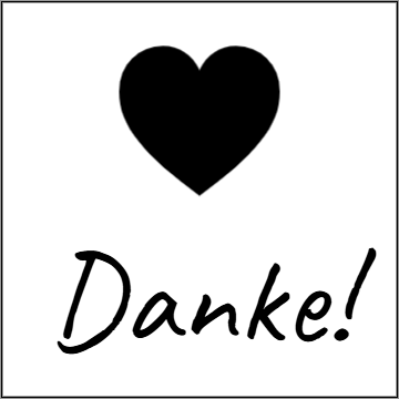 Vorschau der Vorlage 12x12 Danke mit Herz